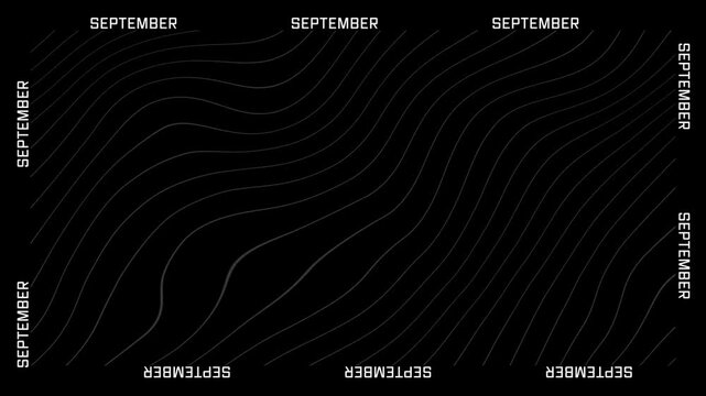 Animated text with the inscription SEPTEMBER.