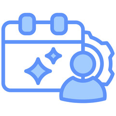 Event Planner Icon Outline Blue