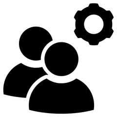 Staffing Icon Black Solid