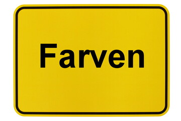 Illustration eines Ortsschildes der Gemeinde Farven in Niedersachsen