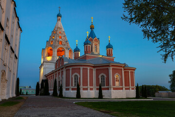 Church of the Tikhvin Icon of the Mother of God at dawn. Kolomna, Russia