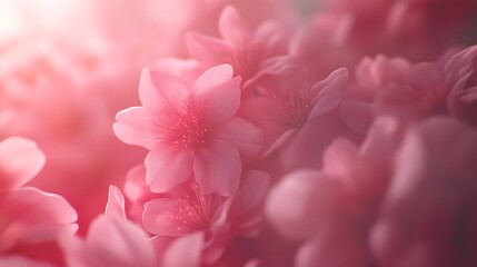 Close-up of Delicate Pink Cherry Blossoms