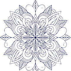Beautiful flower art and mandala vector design