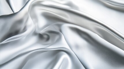 Fototapeta premium Abstract White Satin Fabric
