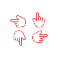 Obraz premium Touch screen icons set isolated vector sign symbol.