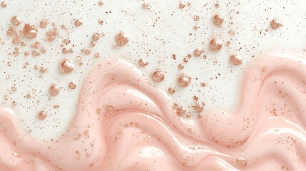Fototapeta premium A dynamic liquid swirl in metallic bronze and copper tones, creating a seamless pattern.