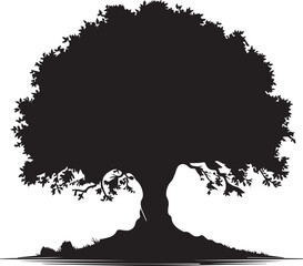 Beautifull  tree silhouette vector illustration.