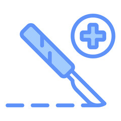 Surgery Icon Outline Blue