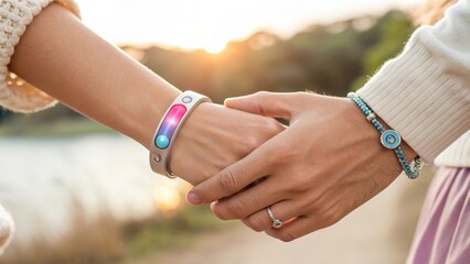 close up of a person holding a hand of a person