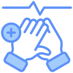 Cpr Icon Outline Blue