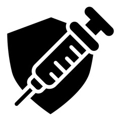 Vaccine Icon Black Solid