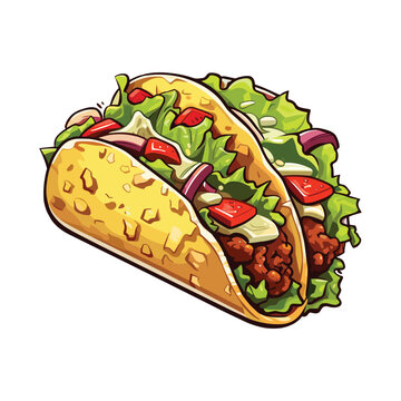 elegant illustration of delicious tacos vector illustration