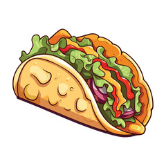 elegant illustration of delicious tacos vector illustration