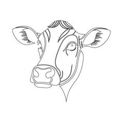 Cow headline art vector illustration art design