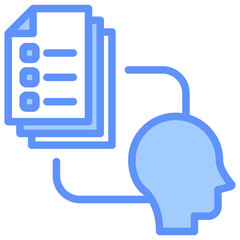 Multitask Icon Outline Blue