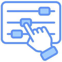 Control Icon Outline Blue