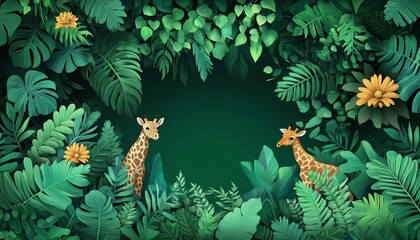 A powerful World Wildlife Day design featuring wildlife in their natural habitat, surrounded by lush greenery, with a call to protect and preserve the Earth s ecosystems
