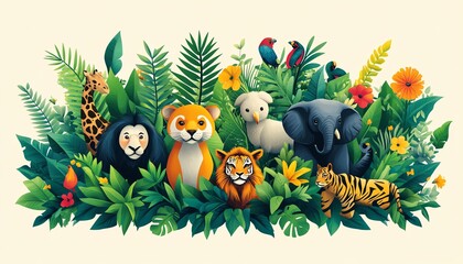 A powerful World Wildlife Day design featuring wildlife in their natural habitat, surrounded by lush greenery, with a call to protect and preserve the Earth s ecosystems