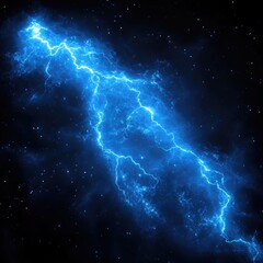 Glowing Cosmic Energy Streaks Across Starry Expanse