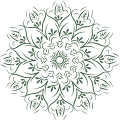 Beautiful flower art and mandala vector design