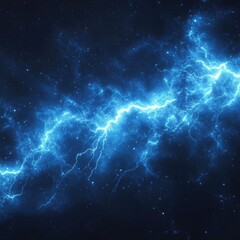 Electric Blue Nebula Cosmic Energy Abstract Art