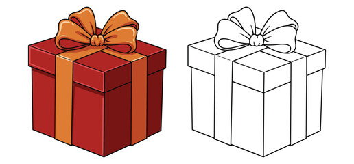 A Colorful Gift Boxes vector illustration with white background 