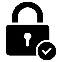 Lock Icon Black Solid