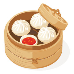 elegant illustration of delicious momos vectors