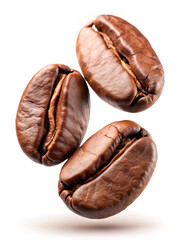 Fototapeta premium coffee beans isolated on white