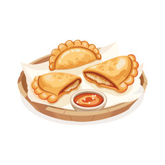 elegant illustration of  delicious pierogies vector illustration