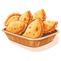elegant illustration of  delicious pierogies vector illustration