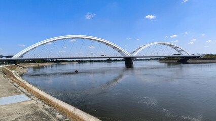 Obraz premium bridge over the Danube river in Novi Sad