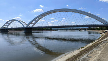 bridge over the Danube river in Novi Sad