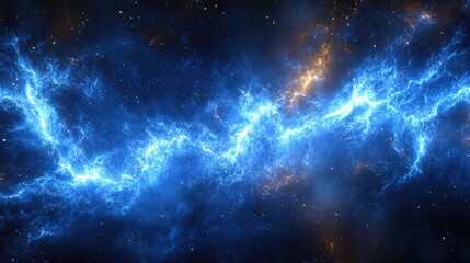Vibrant Cosmic Nebula With Swirling Energy Patterns