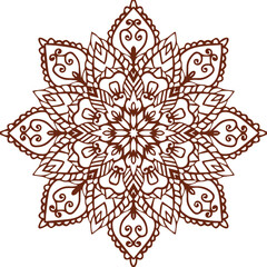 Beautiful flower art and mandala vector design