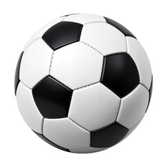 Naklejka premium Classic Black and White Soccer Ball on Isolated Transparent Background