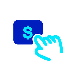 money click duo tone icon