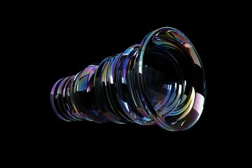 分光するフォトレンズの3Dイラスト