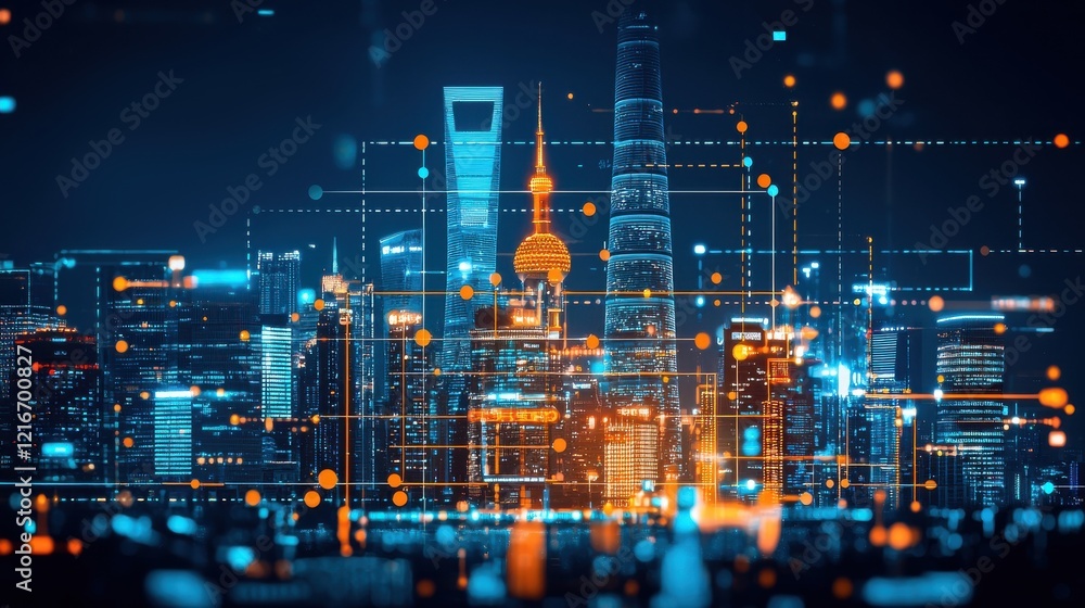 Leinwandbilder visualizing pandemic response strategies interconnected cities global overview infographic urban env