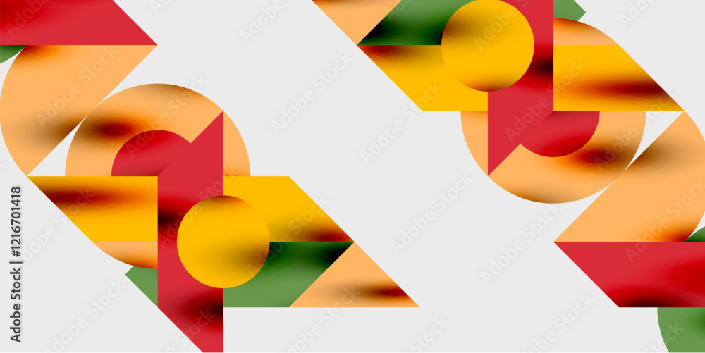 Aufkleber Vibrant abstract background circles with smooth gradients, creating a dynamic and modern design. Ideal for creative, tech, or contemporary-themed projects