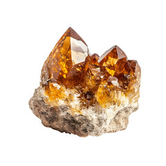 Topaz Crystal Specimen on White Background