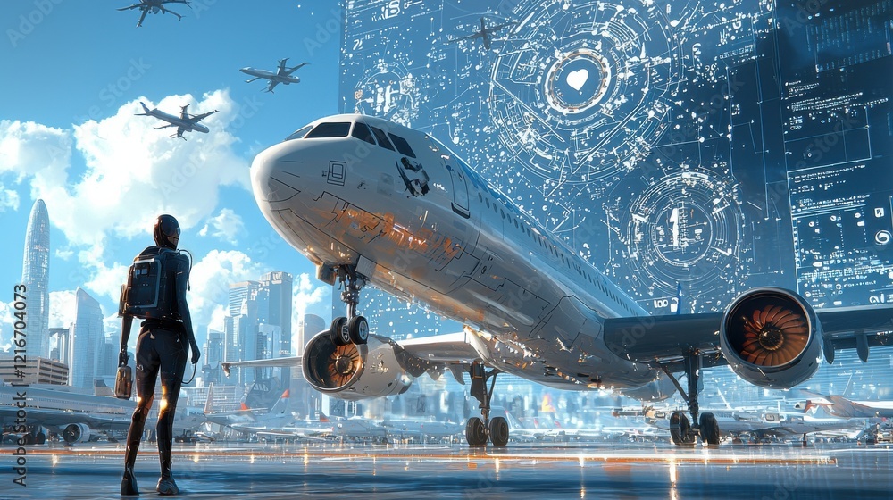 Leinwandbilder Implementing an ai-driven health surveillance system at airports enhancing safety standards and passenger well-being