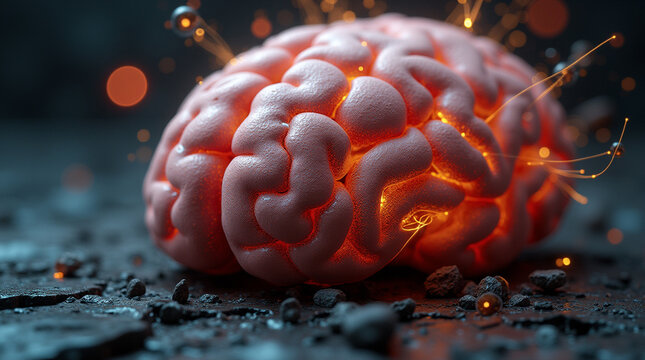 Surreal Concept Art: Exploding Brain of Knowledge and Creativity