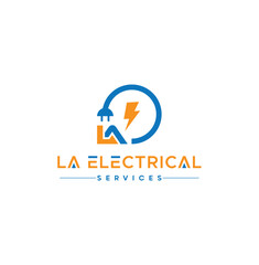 LA electrical logo and monogram design