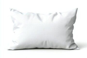 Create a cozy environment with a luxurious white pillow showcasing impeccable texture on a bright clean surface