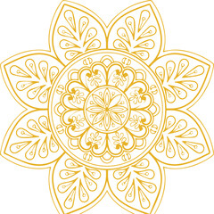 Beautiful flower art and mandala vector design