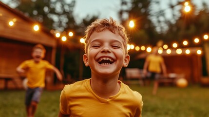 Vibrant Backyard Gatherings Youthful Joy with Eco-Friendly String Lights and Barbecue - National Backyard Day and Fourth of July for Lifestyle and Hospitality Trends