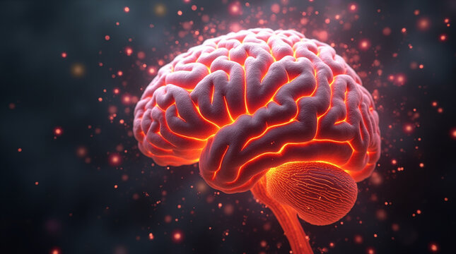 Micro Photography Concept Art: Human Brain Exploding with Creativity