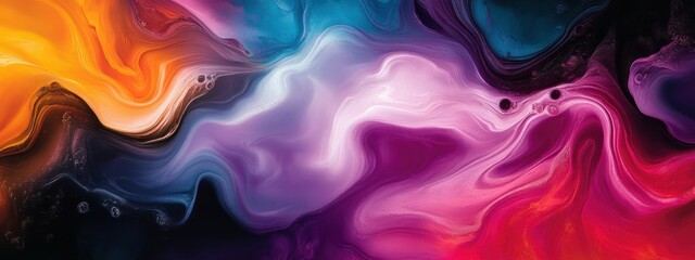 Obraz premium A vibrant abstract swirl of colors, blending seamlessly to create a dynamic visual experience.