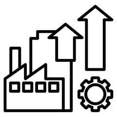 industry growth single icon